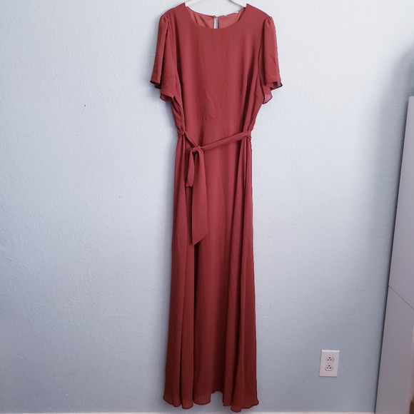 Baltic Born Naomi Cinnamon Short Sleeve‎ Maxi Dress - Picture 2 of 5